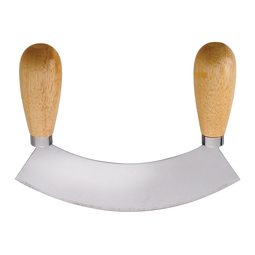 Mezzaluna, curved blade with two handles on each end